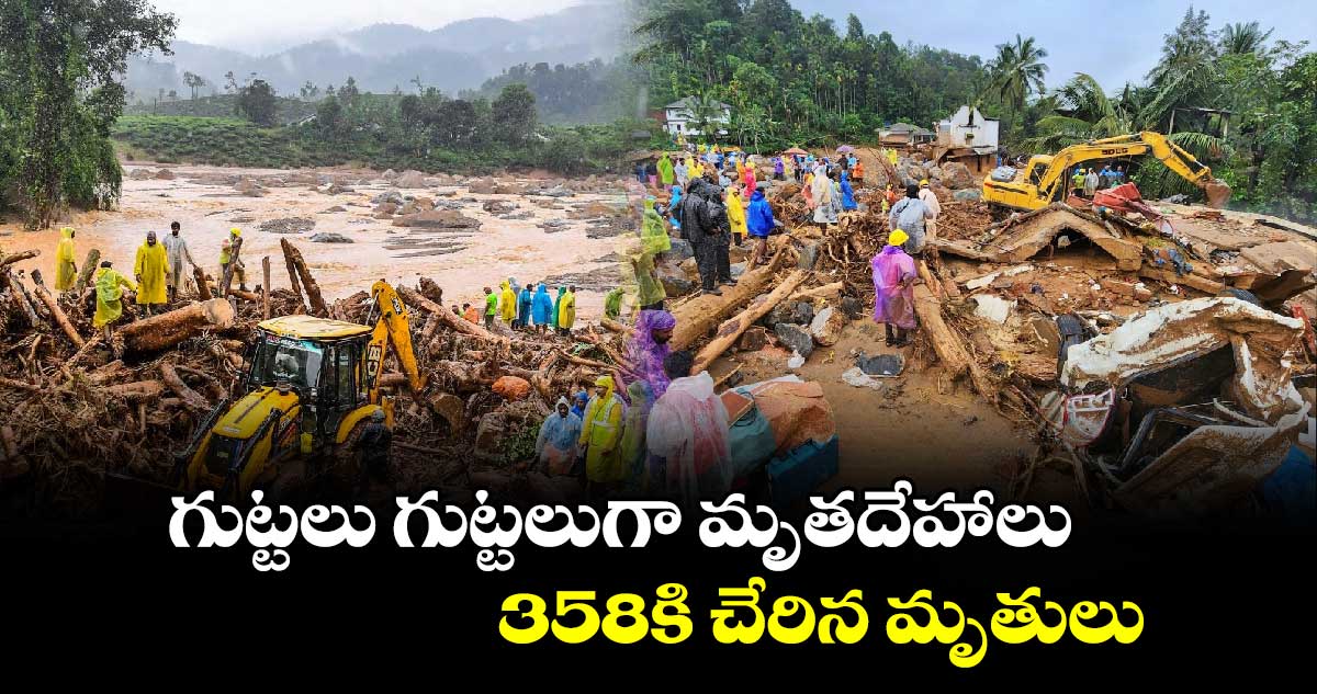 వయనాడ్ విషాదం: గుట్టలు గుట్టలుగా మృతదేహాలు.. 358కి  చేరిన మృతులు