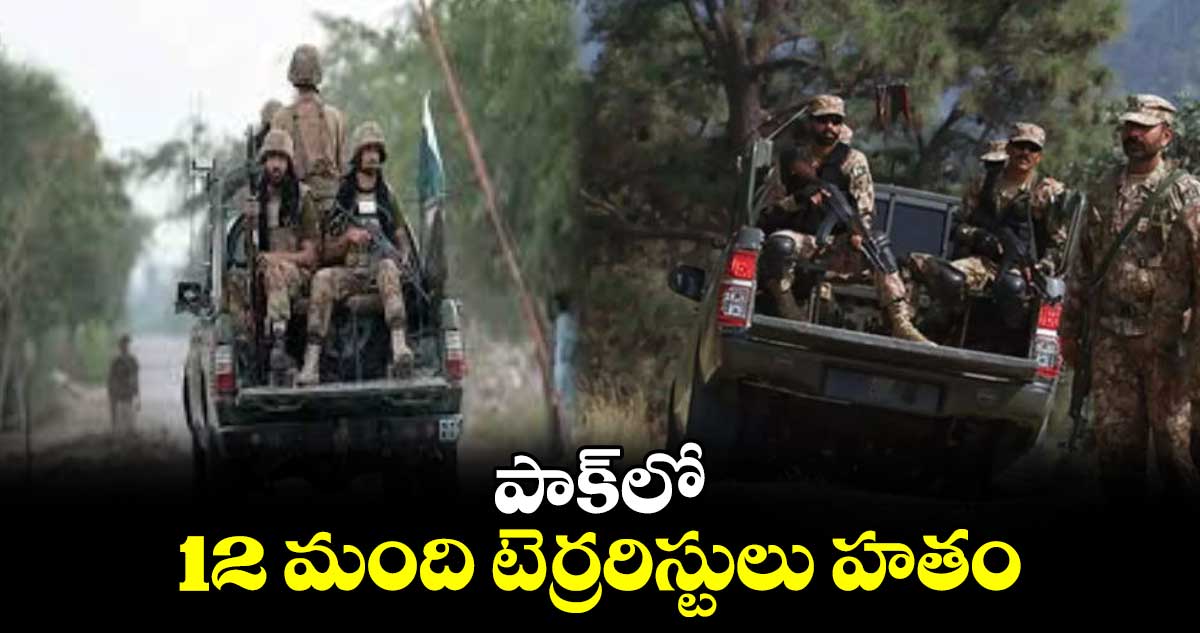 పాక్​లో 12 మంది టెర్రరిస్టులు హతం