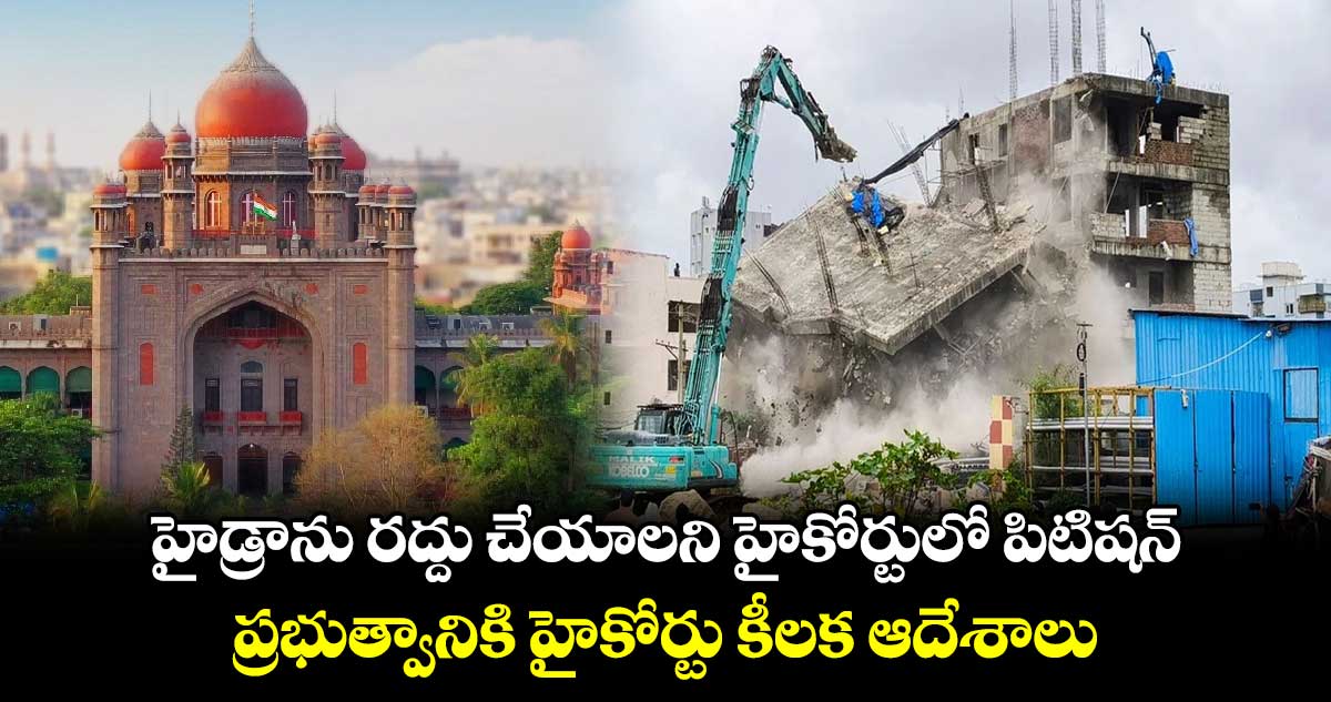 హైడ్రాను రద్దు చేయాలని హైకోర్టులో పిటిషన్ ప్రభుత్వానికి హైకోర్టు కీలక ఆదేశాలు