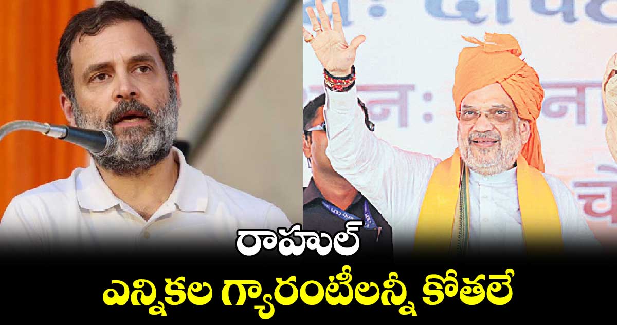 రాహుల్​ ఎన్నికల గ్యారంటీలన్నీ కోతలే : అమిత్​షా