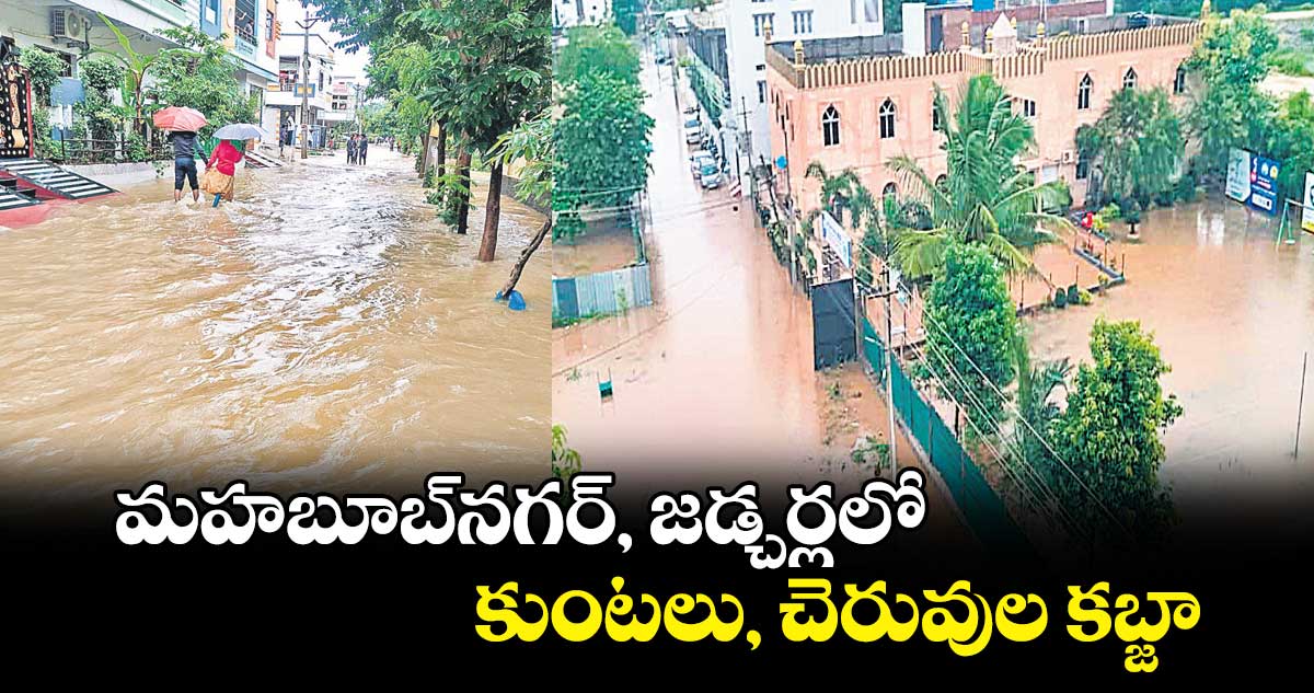 మహబూబ్​నగర్, జడ్చర్లలో కుంటలు, చెరువుల కబ్జా