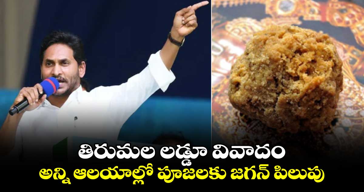 తిరుమల లడ్డూ వివాదం: అన్ని ఆలయాల్లో పూజలకు జగన్ పిలుపు