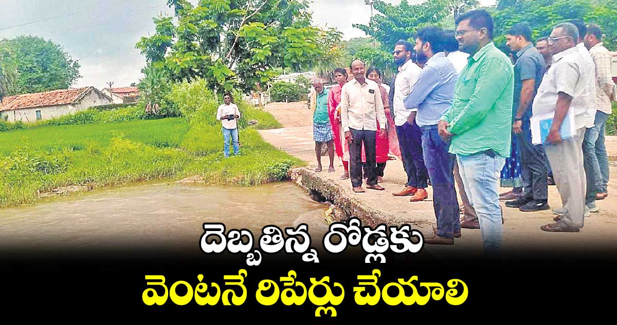 దెబ్బతిన్న రోడ్లకు వెంటనే రిపేర్లు చేయాలి : కలెక్టర్​ సత్యప్రసాద్​