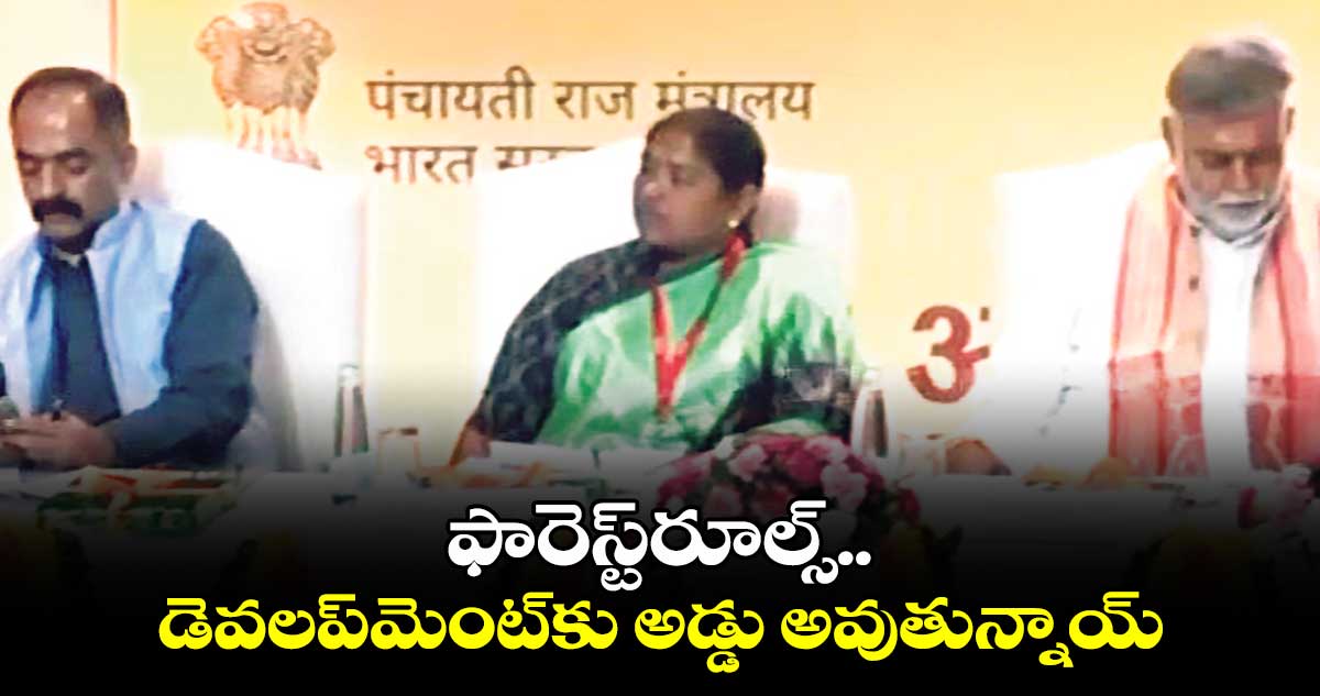 ఫారెస్ట్రూల్స్.. డెవలప్మెంట్కు అడ్డు అవుతున్నాయ్ : మంత్రి సీతక్క