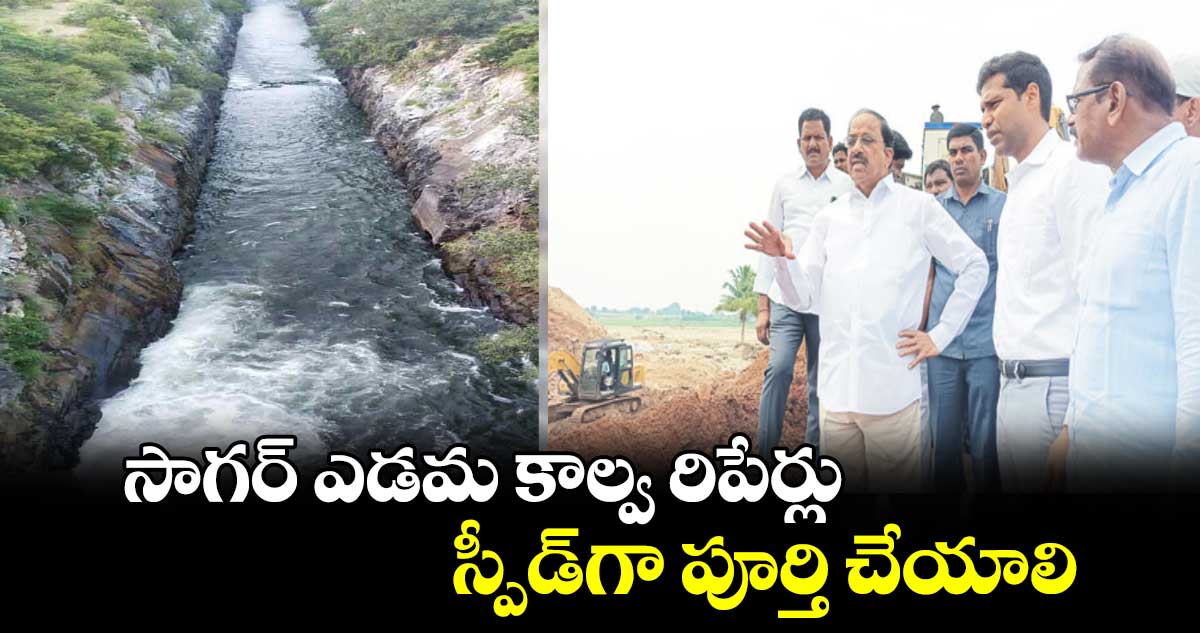 సాగర్ ఎడమ కాల్వ రిపేర్లు స్పీడ్గా పూర్తి చేయాలి.. మంత్రి తుమ్మల నాగేశ్వరరావు