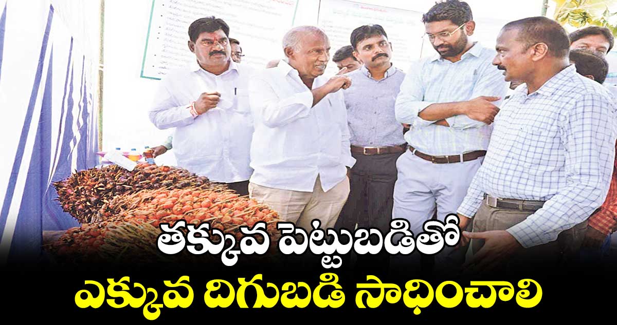 తక్కువ పెట్టుబడితో ఎక్కువ దిగుబడి సాధించాలి : కూనంనేని సాంబశివరావు