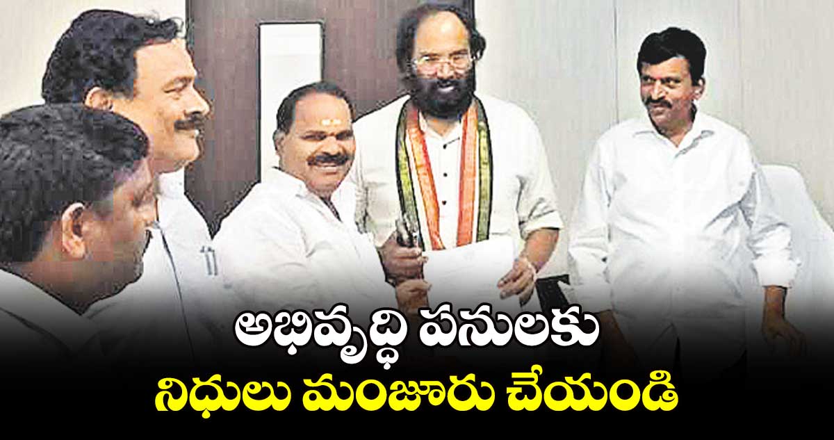 అభివృద్ధి పనులకు నిధులు మంజూరు చేయండి