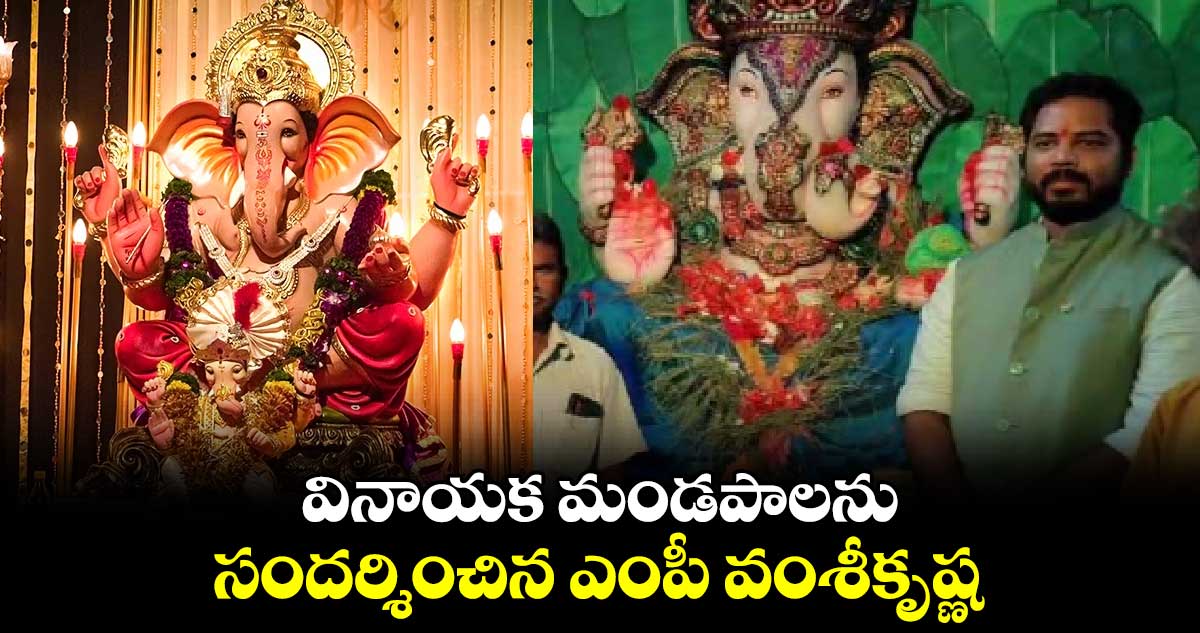 వినాయక మండపాలను సందర్శించిన ఎంపీ వంశీకృష్ణ 