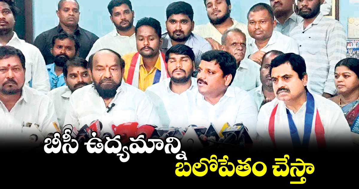 బీసీ ఉద్యమాన్ని బలోపేతం చేస్తా: ఆర్ కృష్ణయ్య