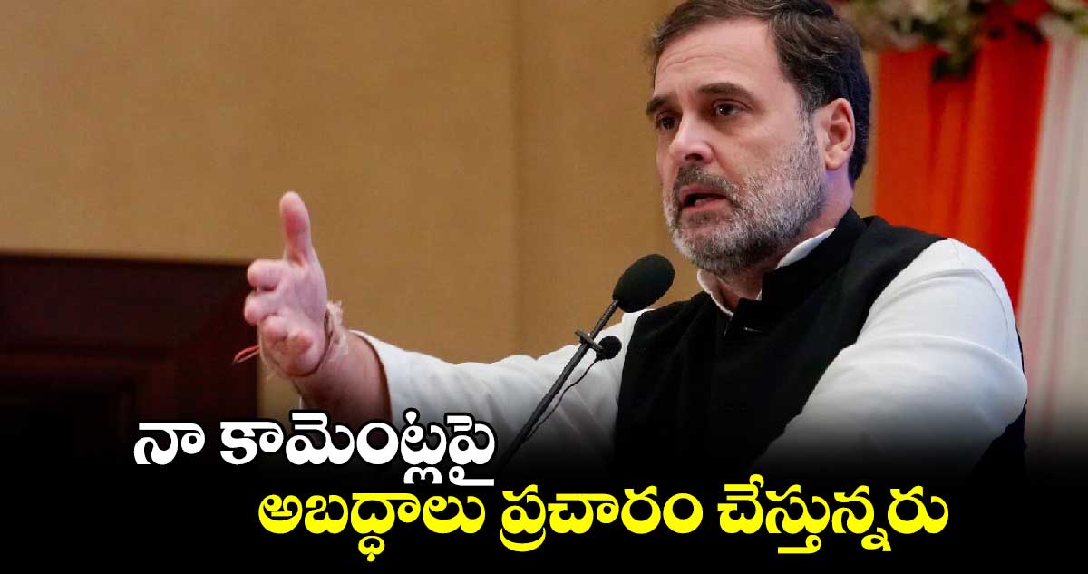 నా కామెంట్లపై అబద్ధాలు ప్రచారం చేస్తున్నరు: రాహుల్ గాంధీ