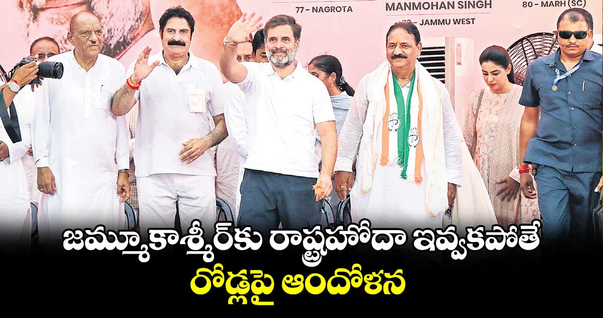 జమ్మూకాశ్మీర్కు రాష్ట్రహోదా ఇవ్వకపోతే.. రోడ్లపై ఆందోళన: రాహుల్ గాంధీ