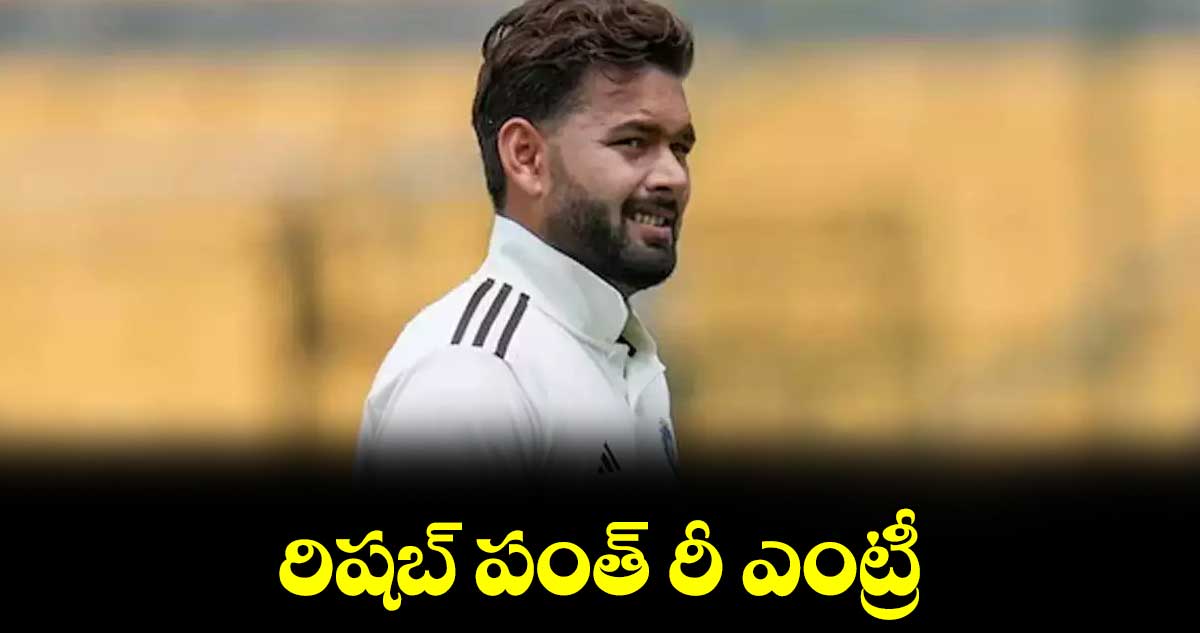 రిషబ్ పంత్ రీ ఎంట్రీ