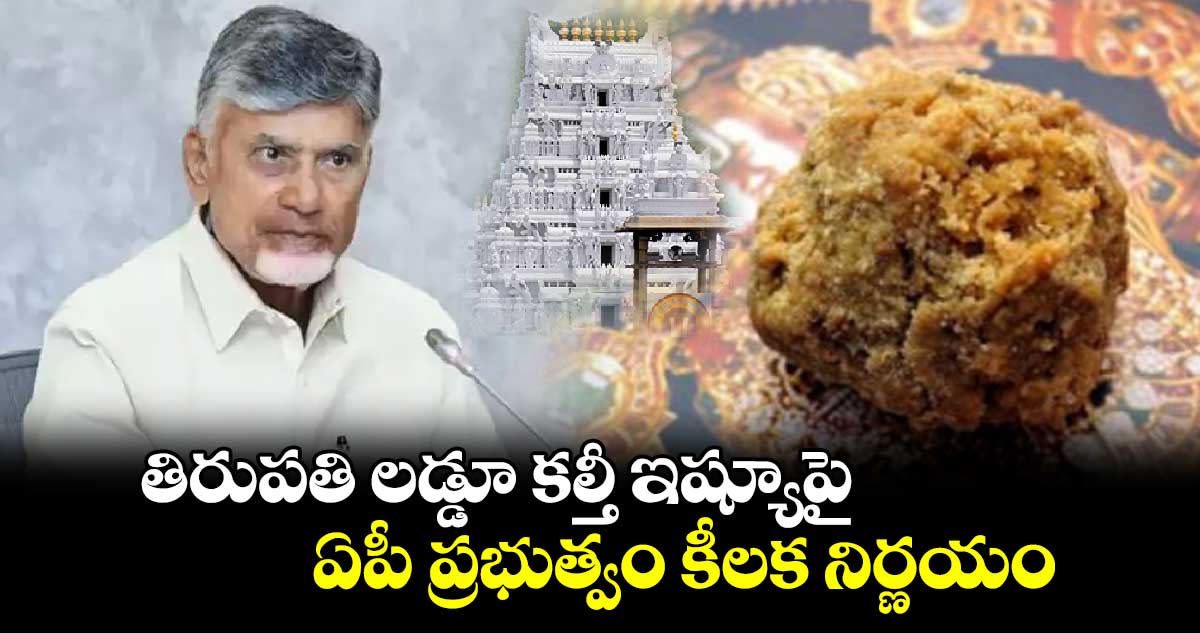 తిరుపతి లడ్డూ కల్తీ ఇష్యూపై ఏపీ ప్రభుత్వం కీలక నిర్ణయం