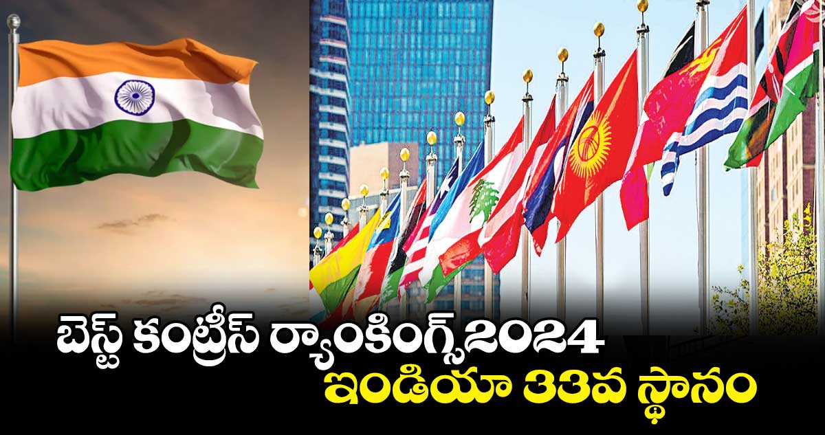 బెస్ట్​ కంట్రీస్ ర్యాంకింగ్స్​2024..ఇండియా 33వ స్థానం 