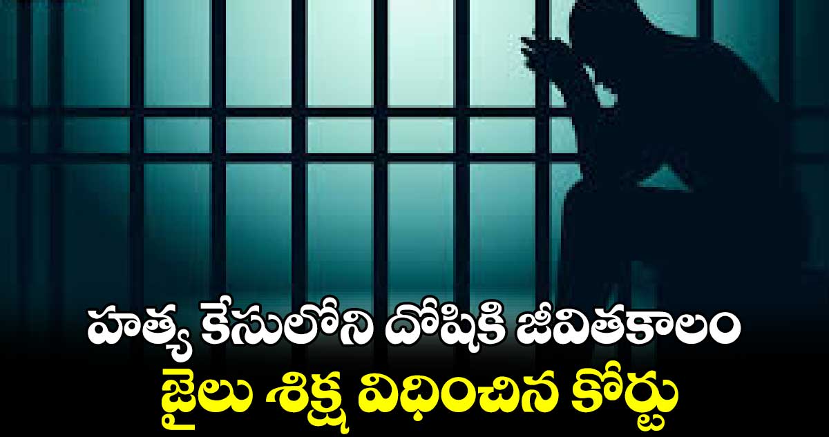 హత్య కేసులోని దోషికి జీవితకాలం జైలు శిక్ష విధించిన కోర్టు