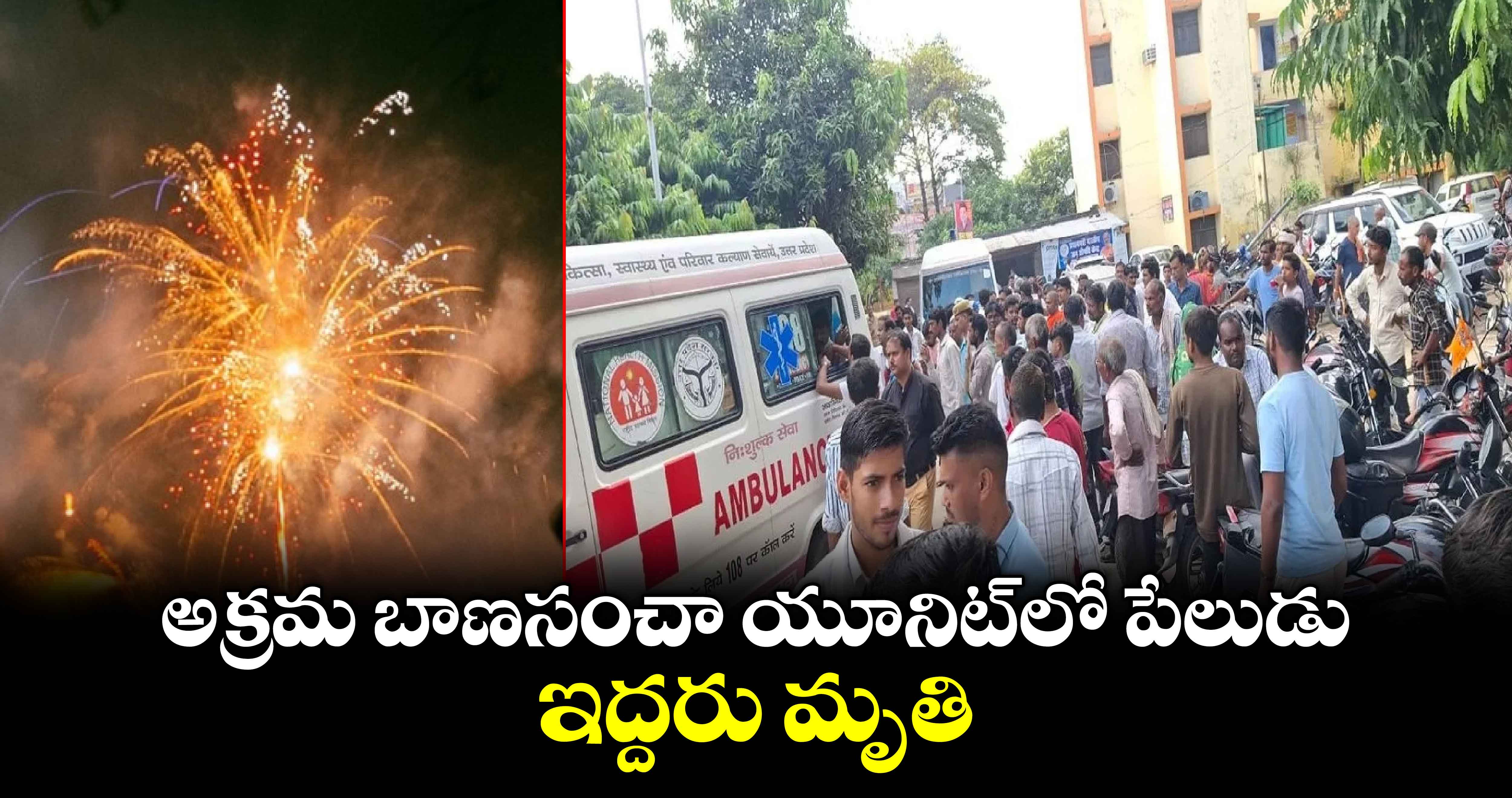 అక్రమ బాణసంచా యూనిట్‌లో పేలుడు.. ఇద్దరు మృతి