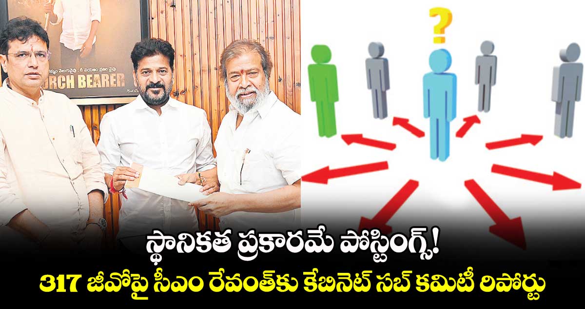 స్థానికత ప్రకారమే పోస్టింగ్స్! 317 జీవోపై సీఎం రేవంత్‌కు కేబినెట్ సబ్ కమిటీ రిపోర్టు