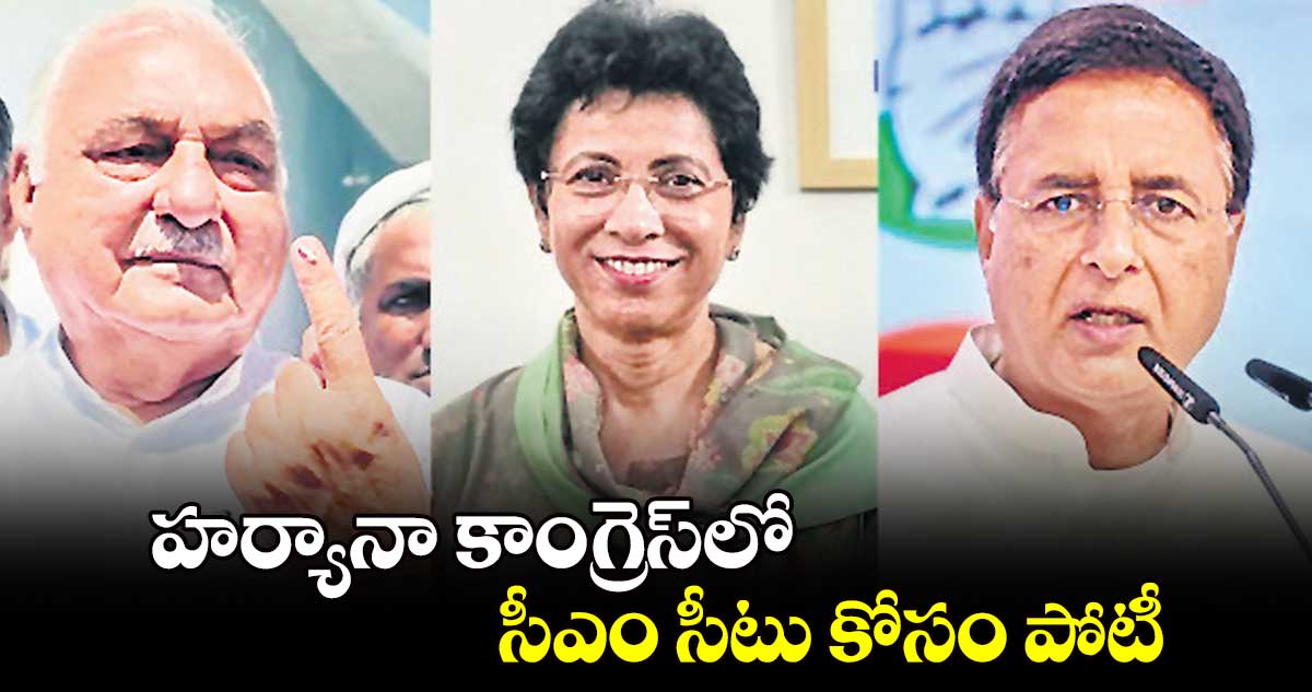 హర్యానా కాంగ్రెస్​లో సీఎం సీటు కోసం పోటీ..