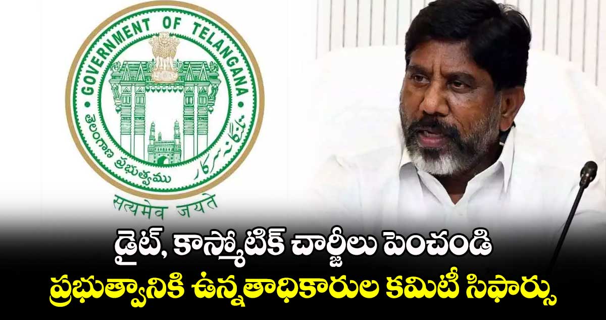 డైట్, కాస్మోటిక్ చార్జీలు పెంచండి .. ప్రభుత్వానికి ఉన్నతాధికారుల కమిటీ సిఫార్సు