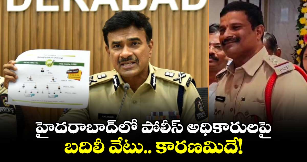 హైదరాబాద్‌లో పోలీస్ అధికారులపై బదిలీ వేటు.. కారణమిదే!