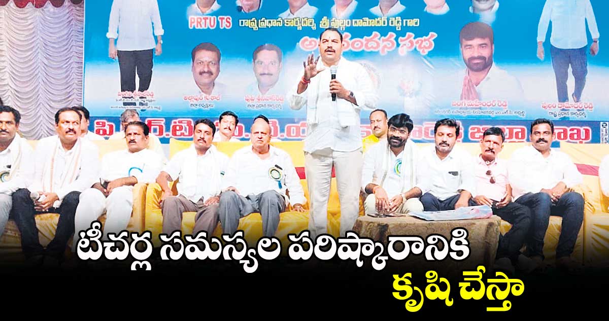 టీచర్ల సమస్యల పరిష్కారానికి కృషి చేస్తా : దామోదర్​రెడ్డి