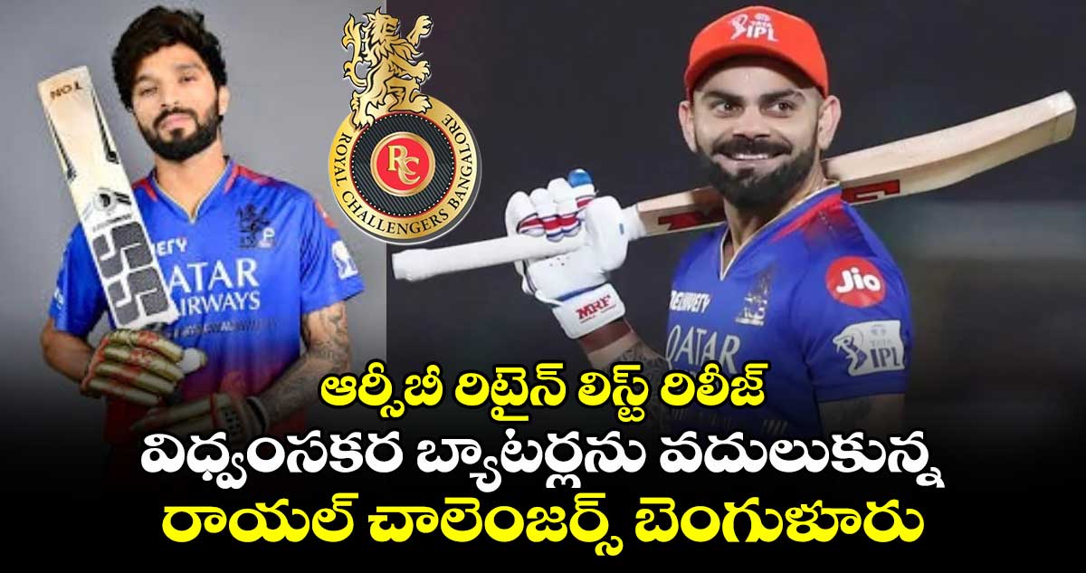 ఆర్సీబీ రిటైన్ లిస్ట్ రిలీజ్: విధ్వంసకర బ్యాటర్లను వదులుకున్న రాయల్ చాలెంజర్స్ బెంగుళూరు