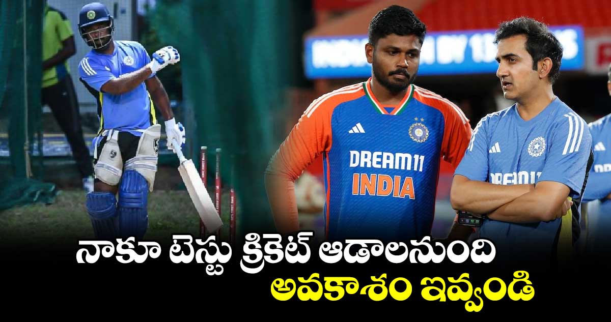 Sanju Samson: నాకూ టెస్టు క్రికెట్ ఆడాలనుంది.. అవకాశం ఇవ్వండి: సంజూశాంసన్