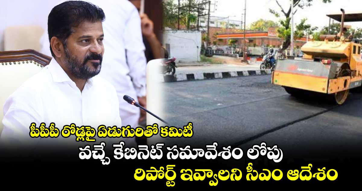 పీపీపీ రోడ్లపై ఏడుగురితో కమిటీ: వచ్చే కేబినెట్ సమావేశం లోపు రిపోర్ట్ ఇవ్వాలని సీఎం ఆదేశం