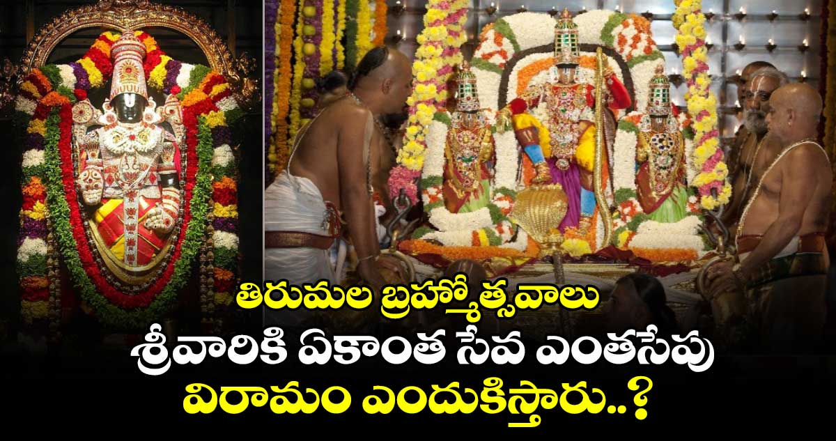 తిరుమల బ్రహ్మోత్సవాలు : శ్రీవారికి ఏకాంత సేవ ఎంతసేపు.. విరామం ఎందుకిస్తారు..?