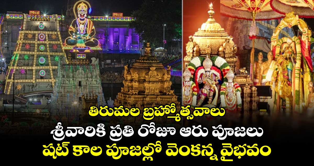 తిరుమల బ్రహ్మోత్సవాలు : శ్రీవారికి ప్రతి రోజూ ఆరు పూజలు.. షట్ కాల పూజల్లో వెంకన్న వైభవం