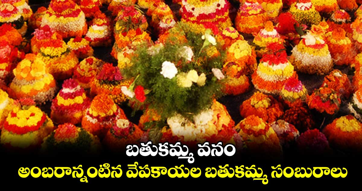 బతుకమ్మ వనం: అంబరాన్నంటిన వేపకాయల బతుకమ్మ సంబురాలు..