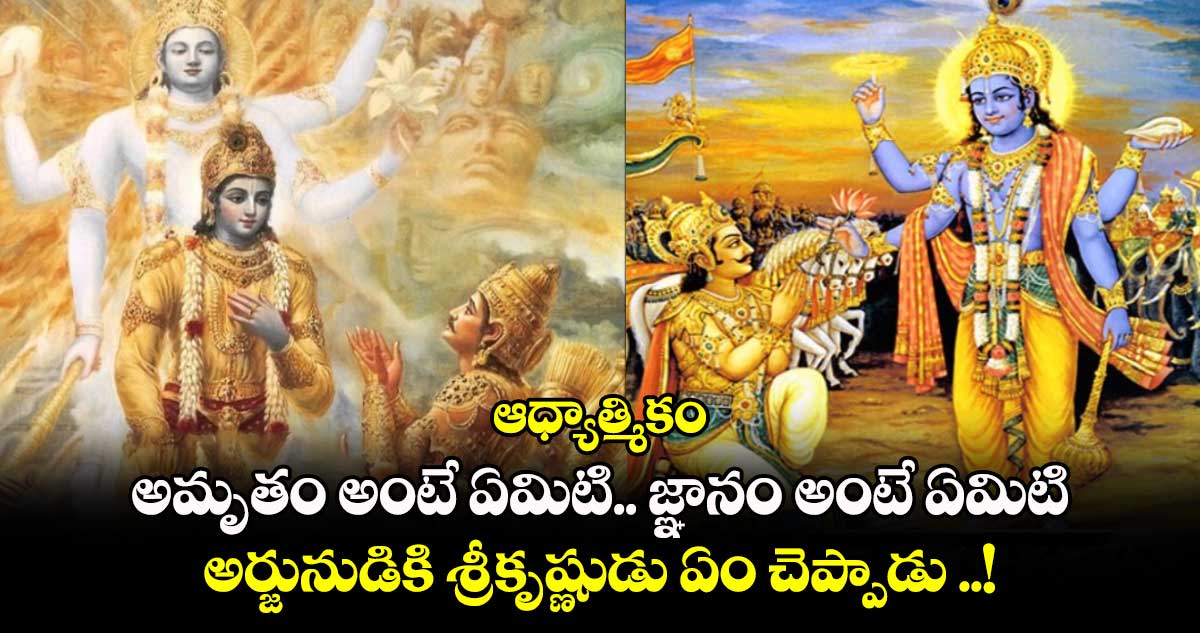 ఆధ్యాత్మికం:  అమృతం అంటే ఏమిటి... జ్ఞానం అంటే ఏమిటి ... అర్జునుడికి శ్రీకృష్ణుడు ఏం చెప్పాడు ..!