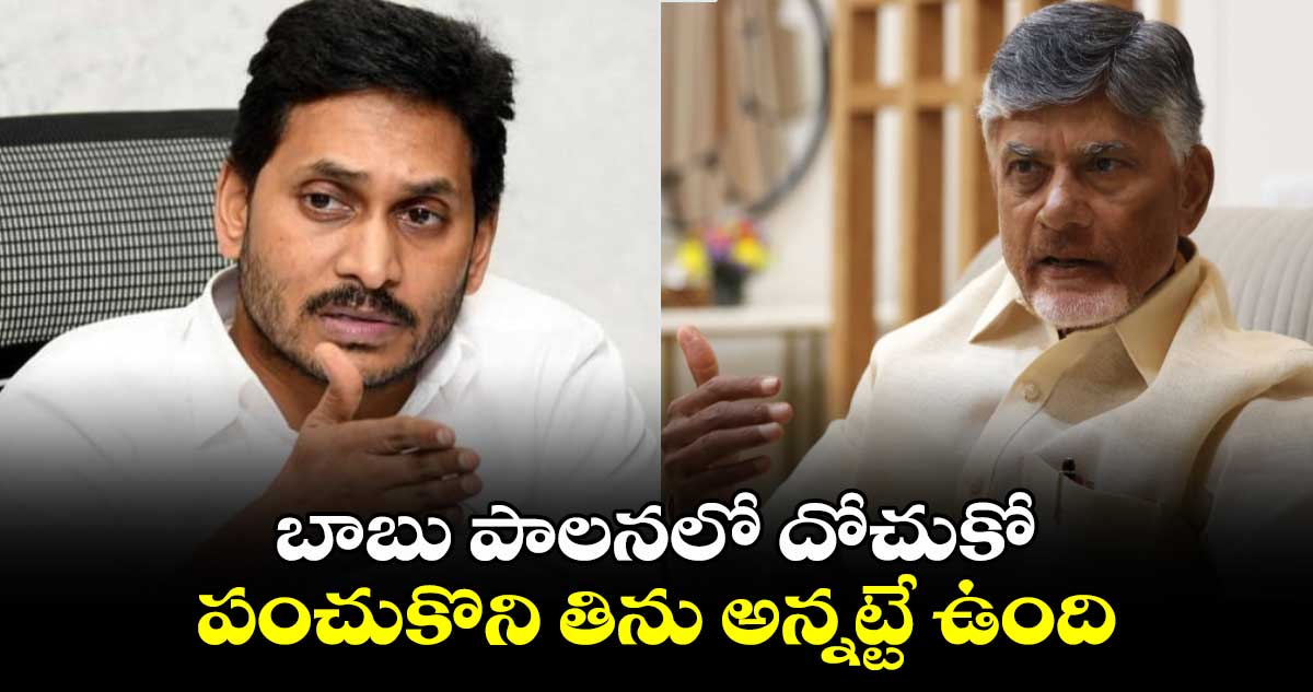 బాబు పాలనలో దోచుకో, పంచుకొని తిను అన్నట్టే ఉంది: వైఎస్‌ జగన్‌