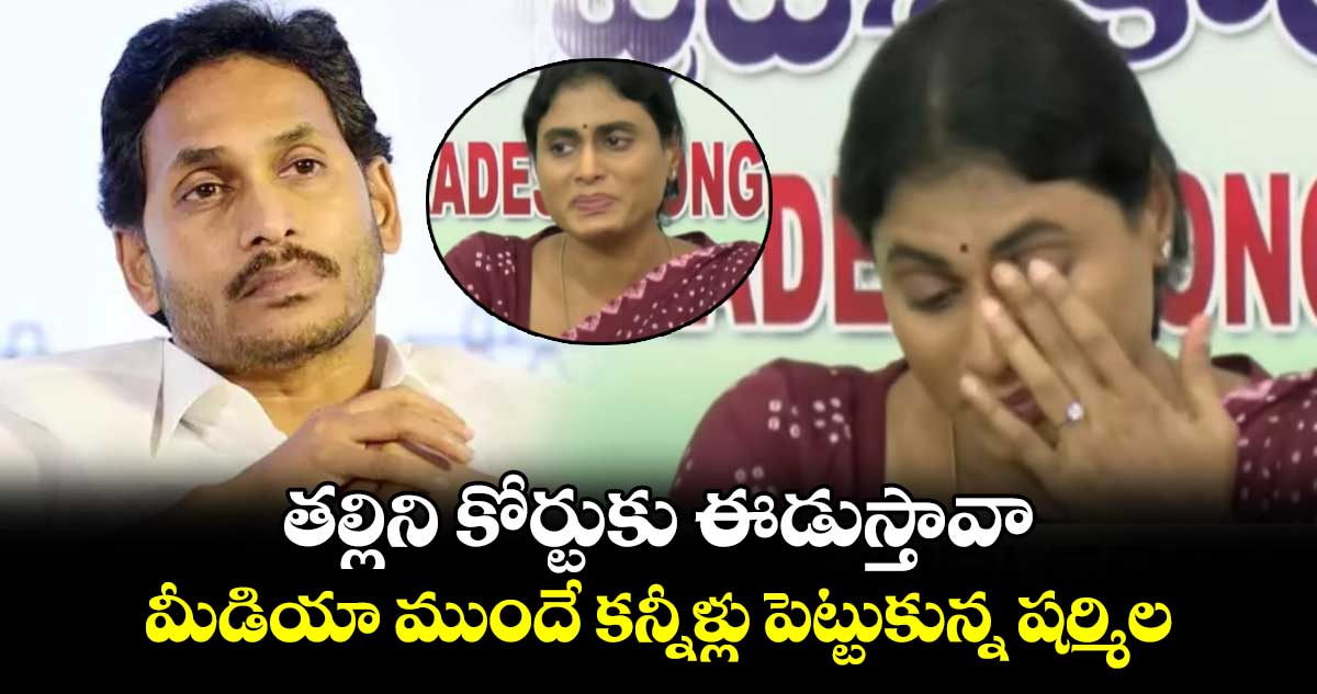 తల్లిని కోర్టుకు ఈడుస్తావా..: మీడియా ముందే కన్నీళ్లు పెట్టుకున్న షర్మిల