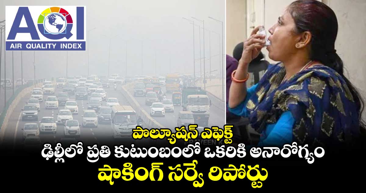 Delhi Air Polution: పొల్యూషన్ ఎఫెక్ట్..ఢిల్లీలో ప్రతి కుటుంబంలో ఒకరికి అనారోగ్యం..షాకింగ్ సర్వే రిపోర్టు