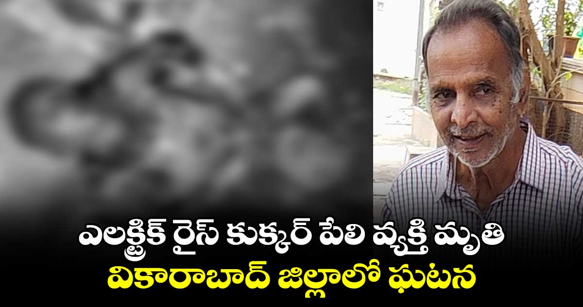 ఎలక్ట్రిక్ రైస్ కుక్కర్ పేలి వ్యక్తి మృతి.. వికారాబాద్ జిల్లాలో ఘటన