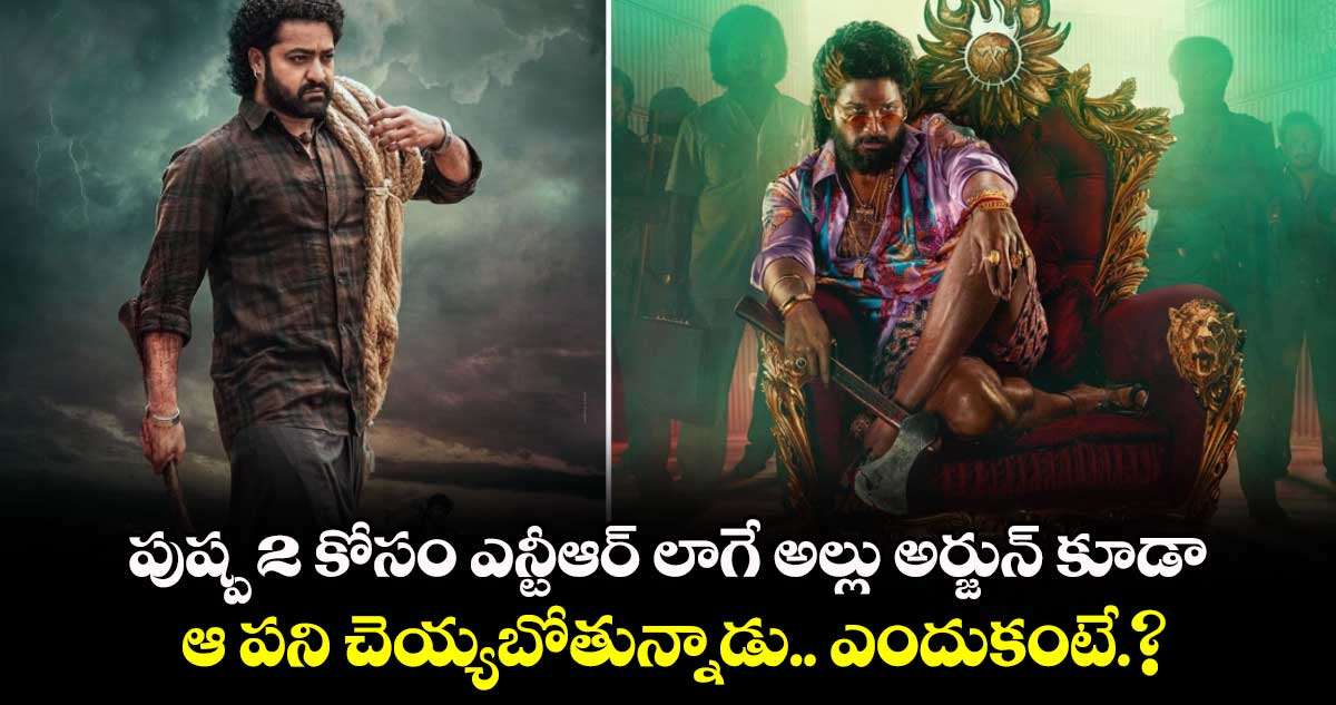 పుష్ప 2 కోసం ఎన్టీఆర్ లాగే అల్లు అర్జున్ కూడా ఆ పని చెయ్యబోతున్నాడు.. ఎందుకంటే.?