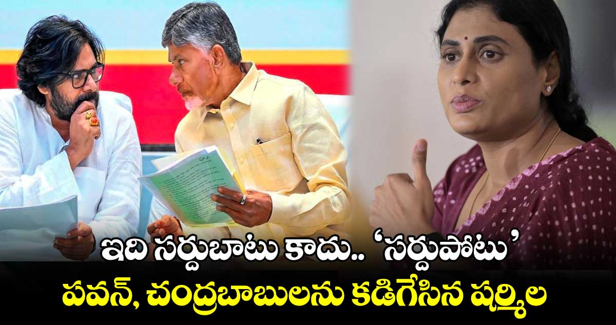 ఇది సర్దుబాటు కాదు.. 'సర్దుపోటు':  పవన్, చంద్రబాబులను కడిగేసిన షర్మిల