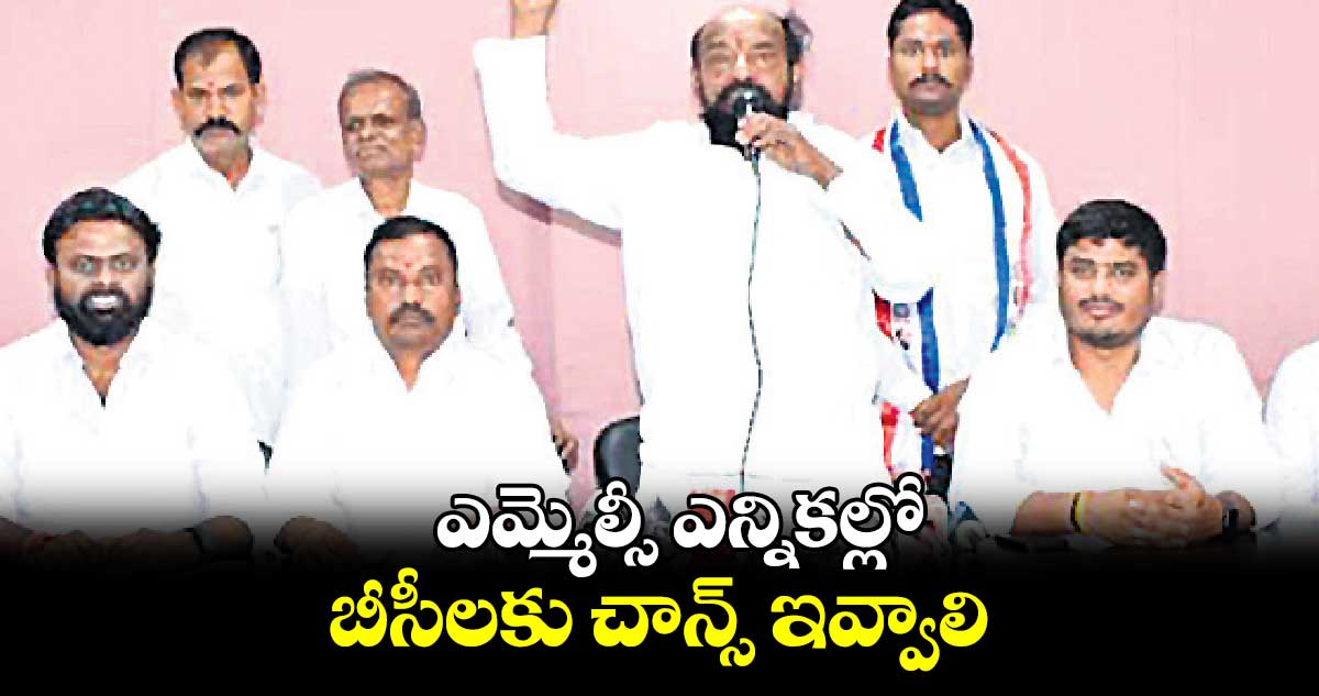  ఎమ్మెల్సీ ఎన్నికల్లో బీసీలకు చాన్స్​ ఇవ్వాలి : ఆర్.కృష్ణయ్య