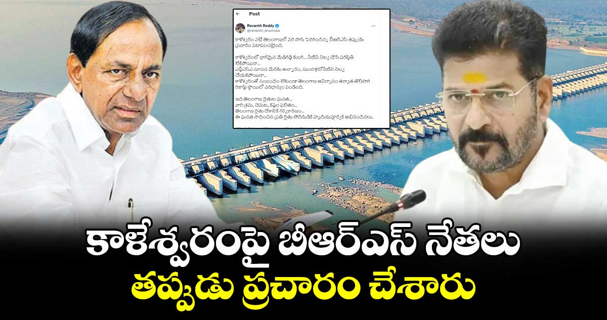 కాళేశ్వరంపై బీఆర్​ఎస్​ నేతలు తప్పుడు ప్రచారం చేశారు