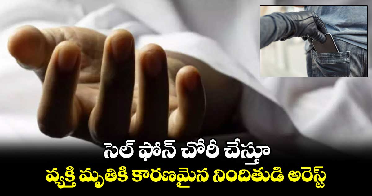 సెల్ ఫోన్ చోరీ చేస్తూ.. వ్యక్తి మృతికి కారణమైన నిందితుడి అరెస్ట్