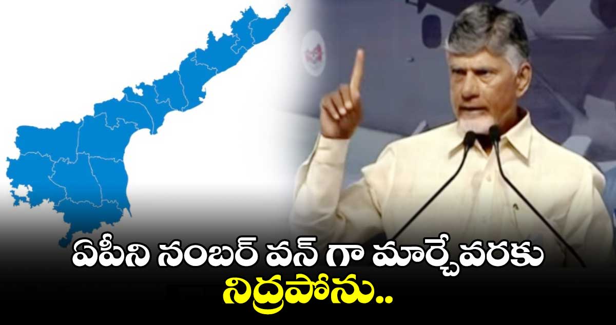 ఏపీని నంబర్ వన్ గా మార్చేవరకు నిద్రపోను.. సీఎం చంద్రబాబు 