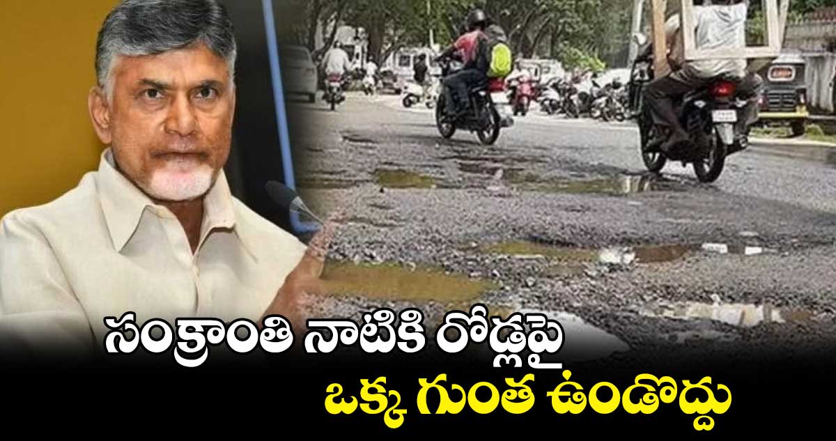 సంక్రాంతి నాటికి రోడ్లపై ఒక్క గుంత ఉండొద్దు: సీఎం చంద్రబాబు