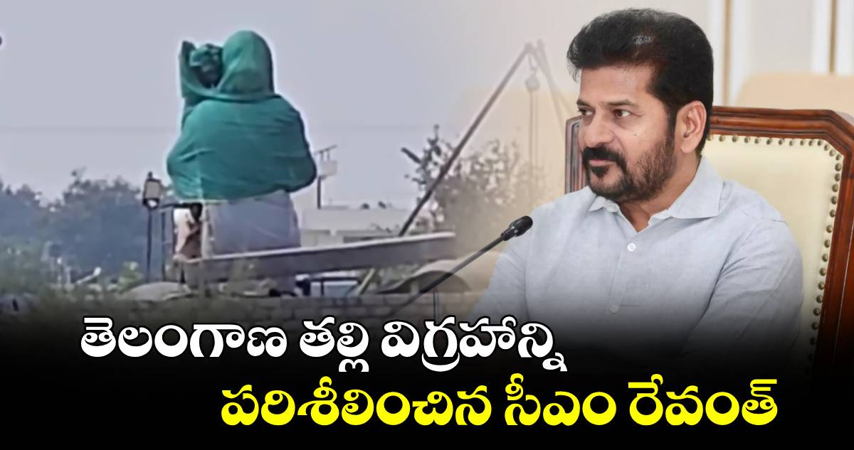  తెలంగాణ తల్లి విగ్రహాన్ని పరిశీలించిన సీఎం రేవంత్