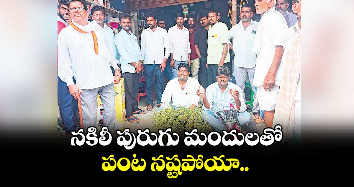 నకిలీ పురుగు మందులతో పంట నష్టపోయా..