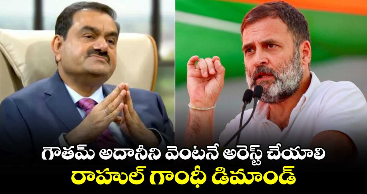 గౌతమ్ అదానీని వెంటనే అరెస్ట్ చేయాలి: రాహుల్ గాంధీ డిమాండ్