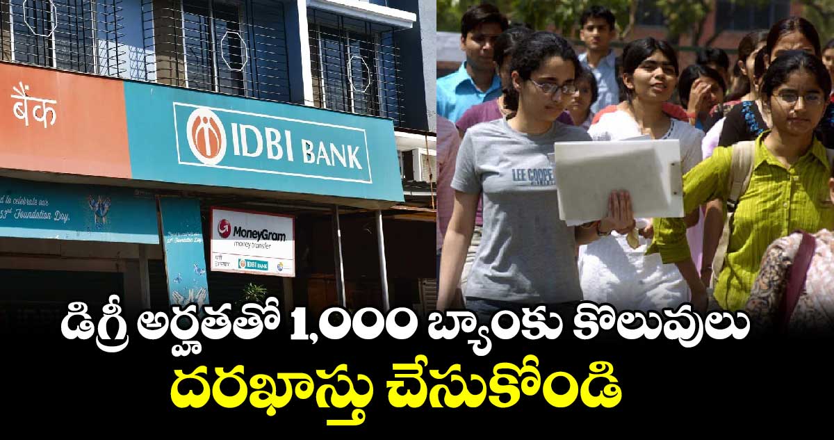 Bank Jobs: డిగ్రీ అర్హతతో 1,000 బ్యాంకు కొలువులు.. దరఖాస్తు చేసుకోండి