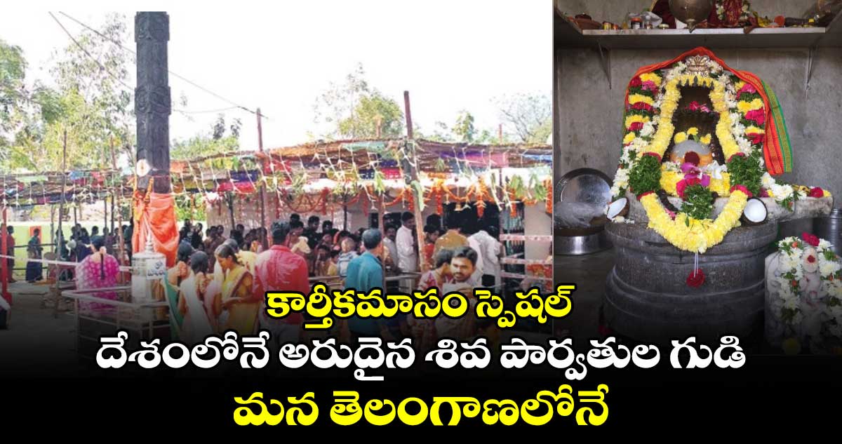 కార్తీకమాసం స్పెషల్ : దేశంలోనే అరుదైన శివ పార్వతుల గుడి.. మన తెలంగాణలోనే..