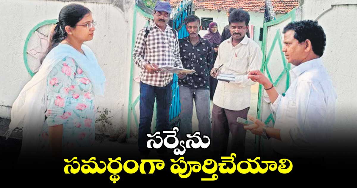 సర్వేను సమర్థంగా పూర్తిచేయాలి