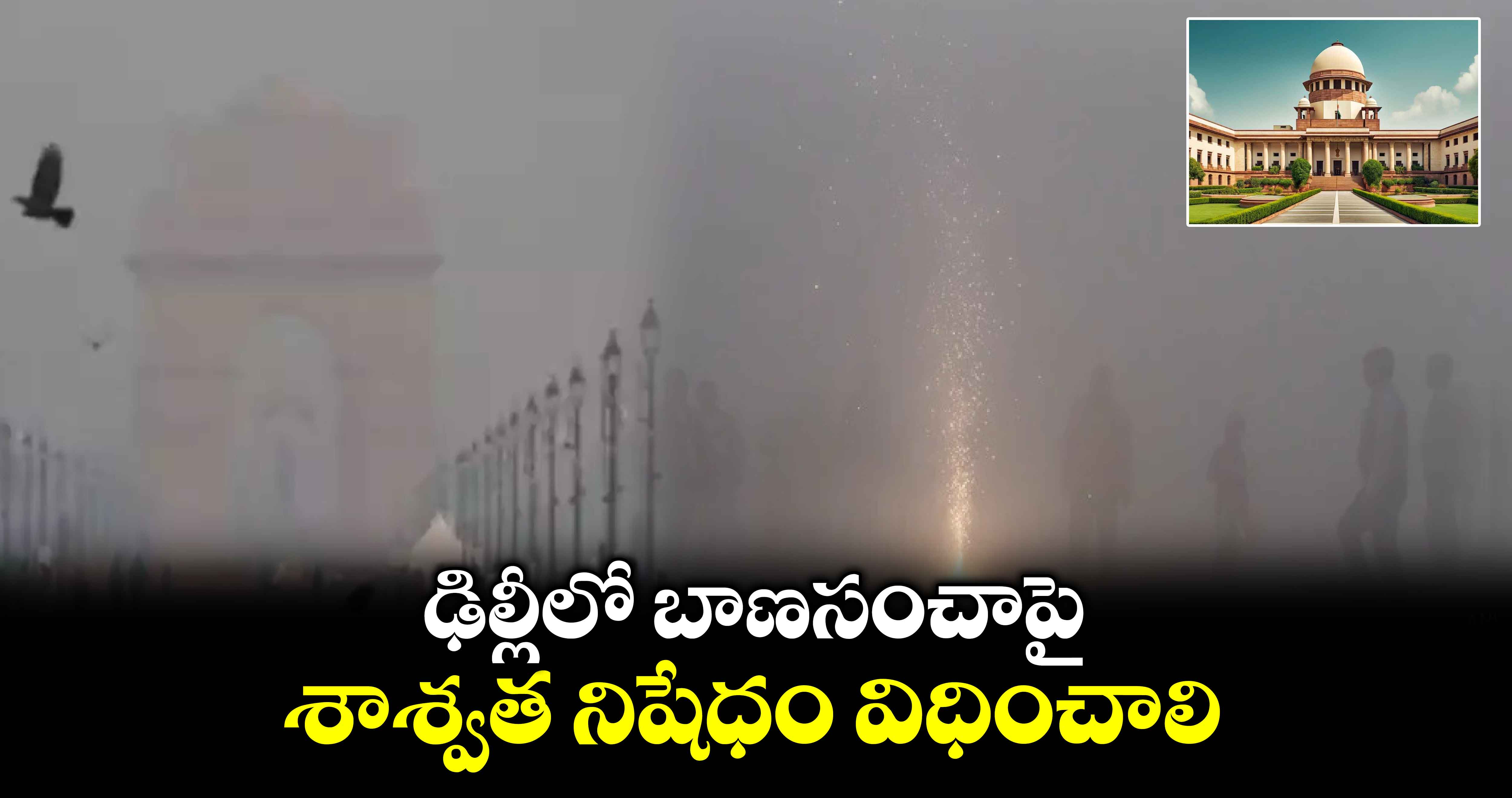 Air Pollution: ఢిల్లీలో బాణసంచాపై శాశ్వత నిషేధం విధించాలి: ఢిల్లీ ప్రభుత్వానికి సుప్రీంకోర్టు ఆదేశం